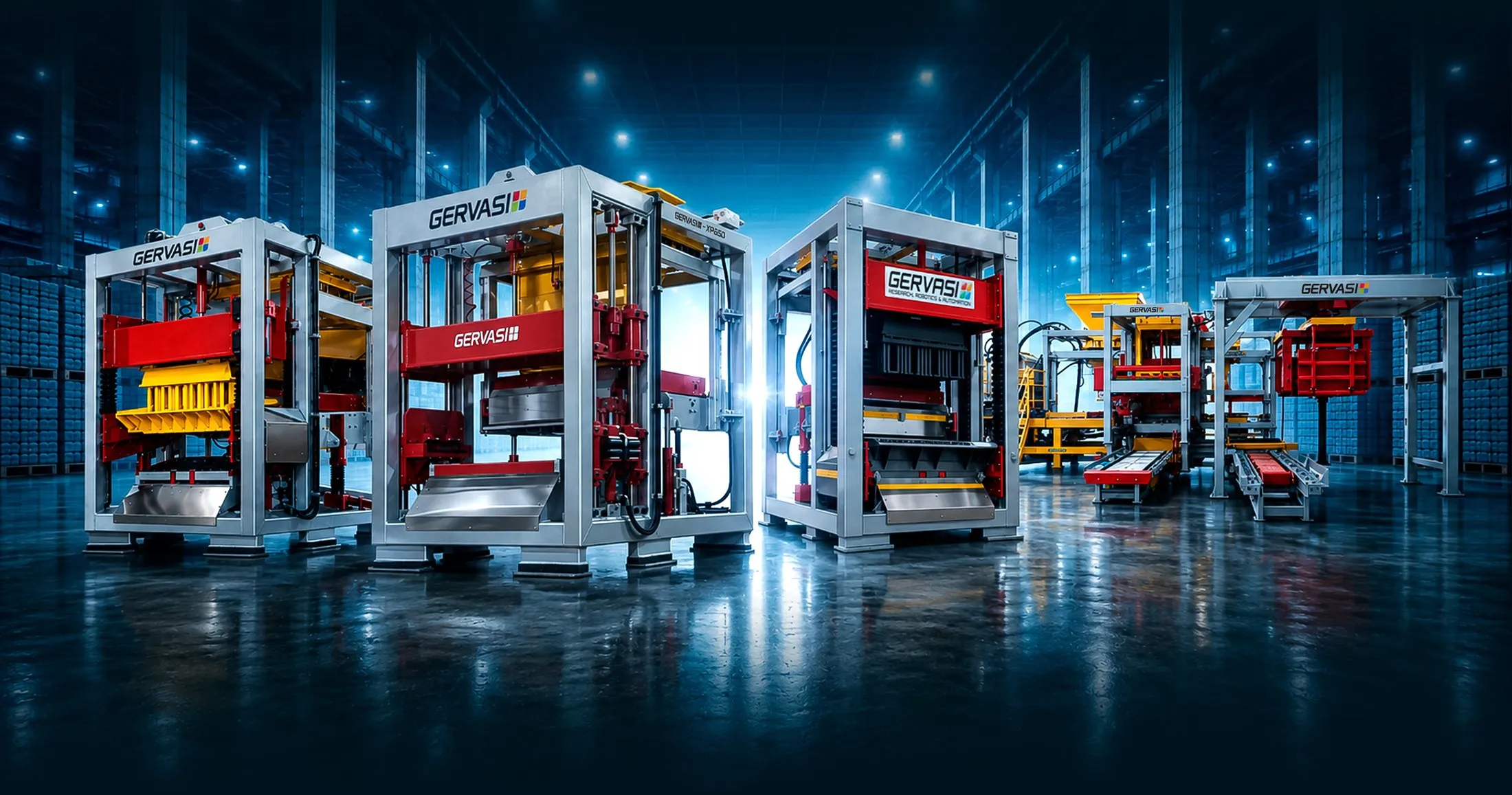 Linha completa de vibroprensas Gervasi
