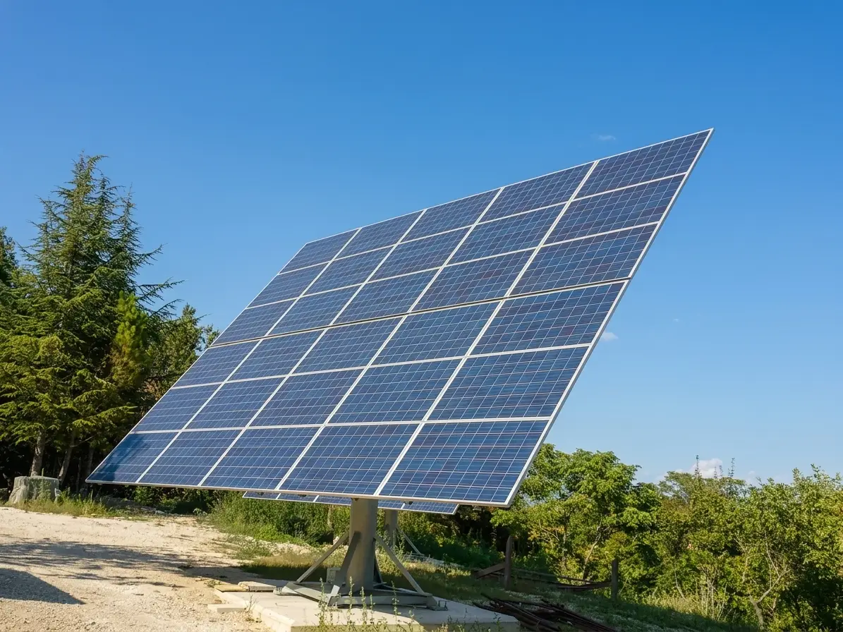 Rastreador solar biaxial Girasole em operação