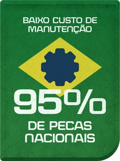 Selo Gervasi: baixo custo de manutenção, 95% de peças nacionais