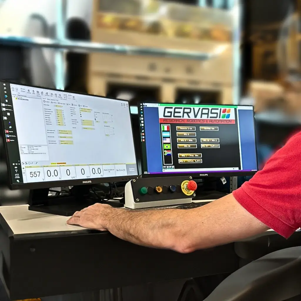 Tela do sistema de supervisão de produção em tempo real