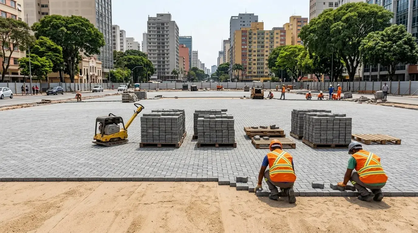 Pavimentadoras e infraestrutura urbana